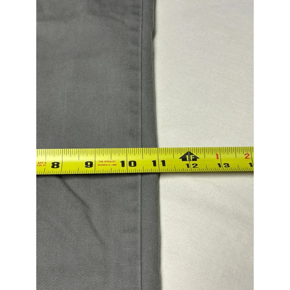 VTG Y2K Polo Ralph Lauren Andrew Pant Mens 38x32 Grey Olive Pleated Chino Cotton
